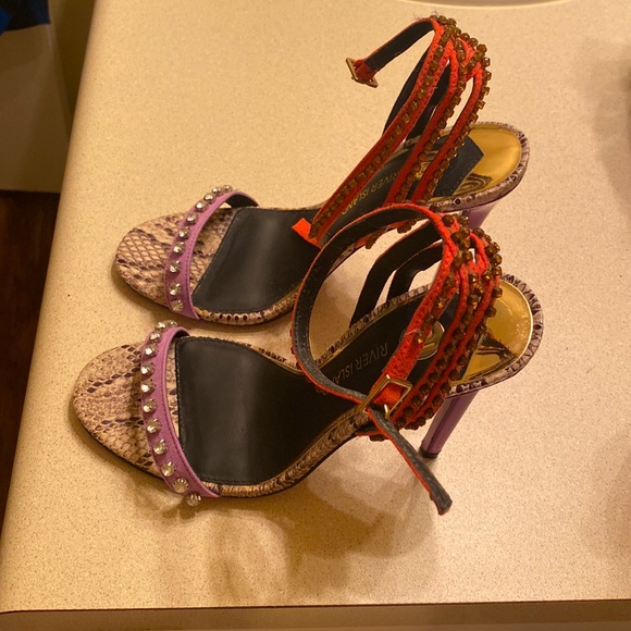 Python Print Diamanté Heels - Picture 2 of 4